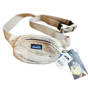 KAVU Spectator Belt Bag Mosaic Drift Fanny Pack Tan Pattern 9065-2260 NEW